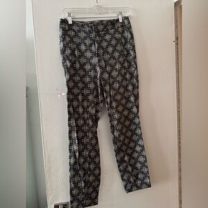 Zara Women's Black and Gray Patterned Pants